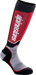 ALPINESTARS Youth MX Plus Socks - Black/Red/Gray - Medium/Large 4742324-1215-ML