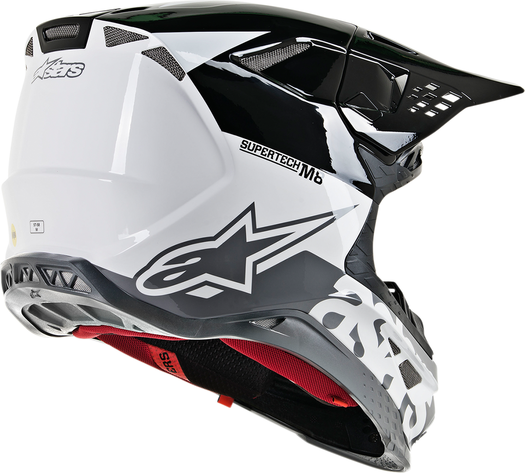 ALPINESTARS S.Tech S-M8 Radium Helmet White/Black/Grey Md 8301519-2182-MD