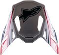 ALPINESTARS Supertech M10 Visor - Meta 2 - Gloss White/Red/Blue 8981122-2378