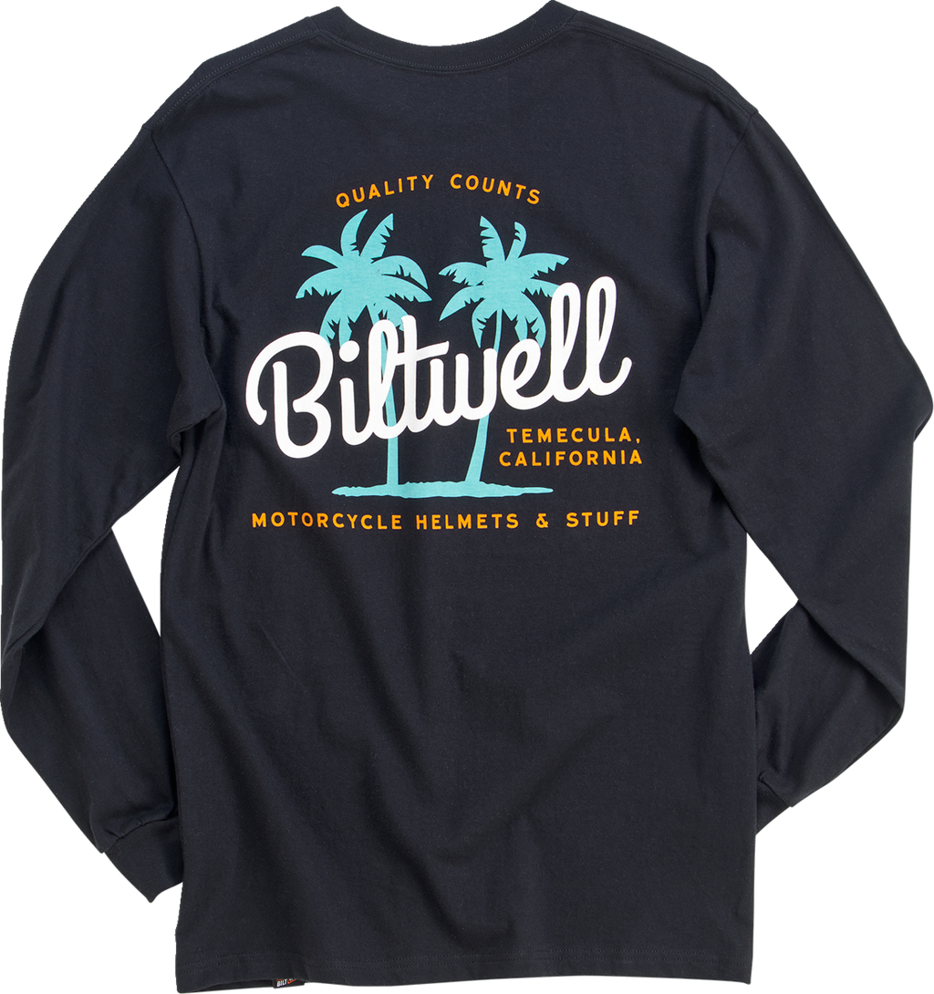 BILTWELL Palms Long-Sleeve T-Shirt - Black - XL 8104-081-005