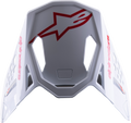 ALPINESTARS Supertech M8 Visor - Radium 2 - Gloss Red/White 8981523-3012
