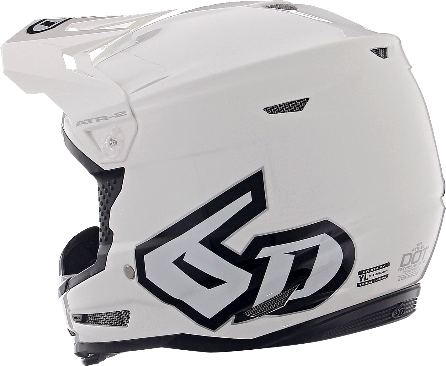 6D ATR-2Y Helmet - Gloss White - Small 11-5610