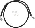 DRAG SPECIALTIES Brake Line - Front - +4" - Black - XL 614760-4BLK