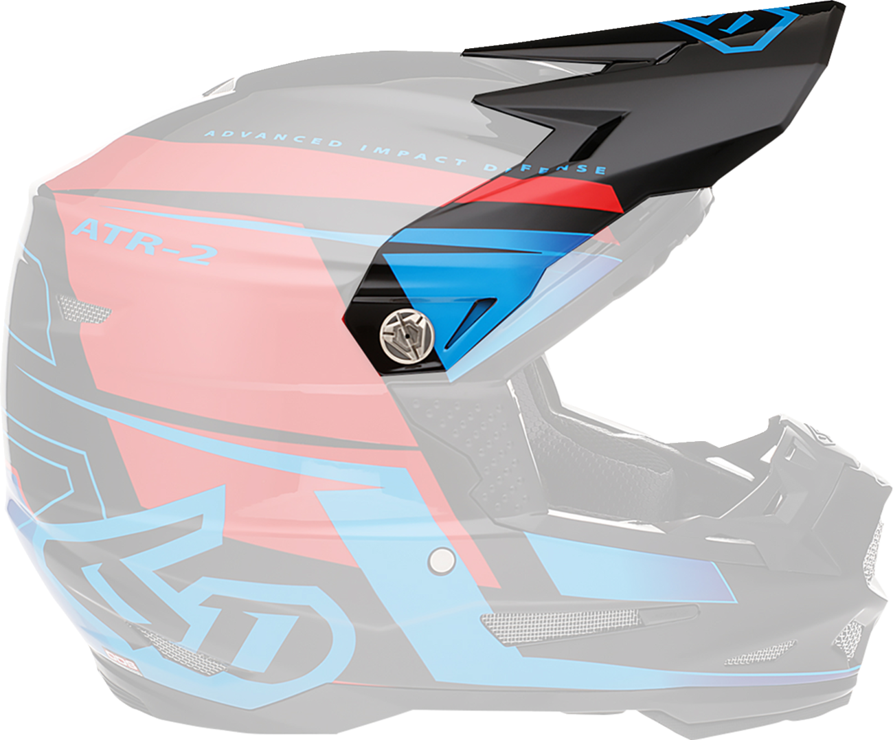 6D ATR-2 Visor - Mach - Black/Red/Blue 72-6117