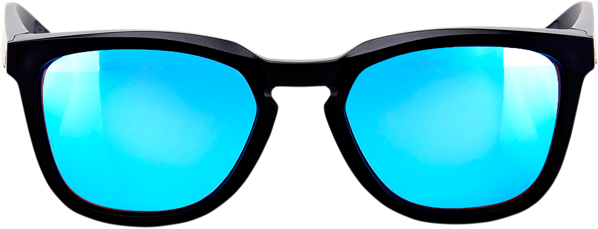 100% Hudson Sunglasses - Black - Blue Mirror 61028-019-75