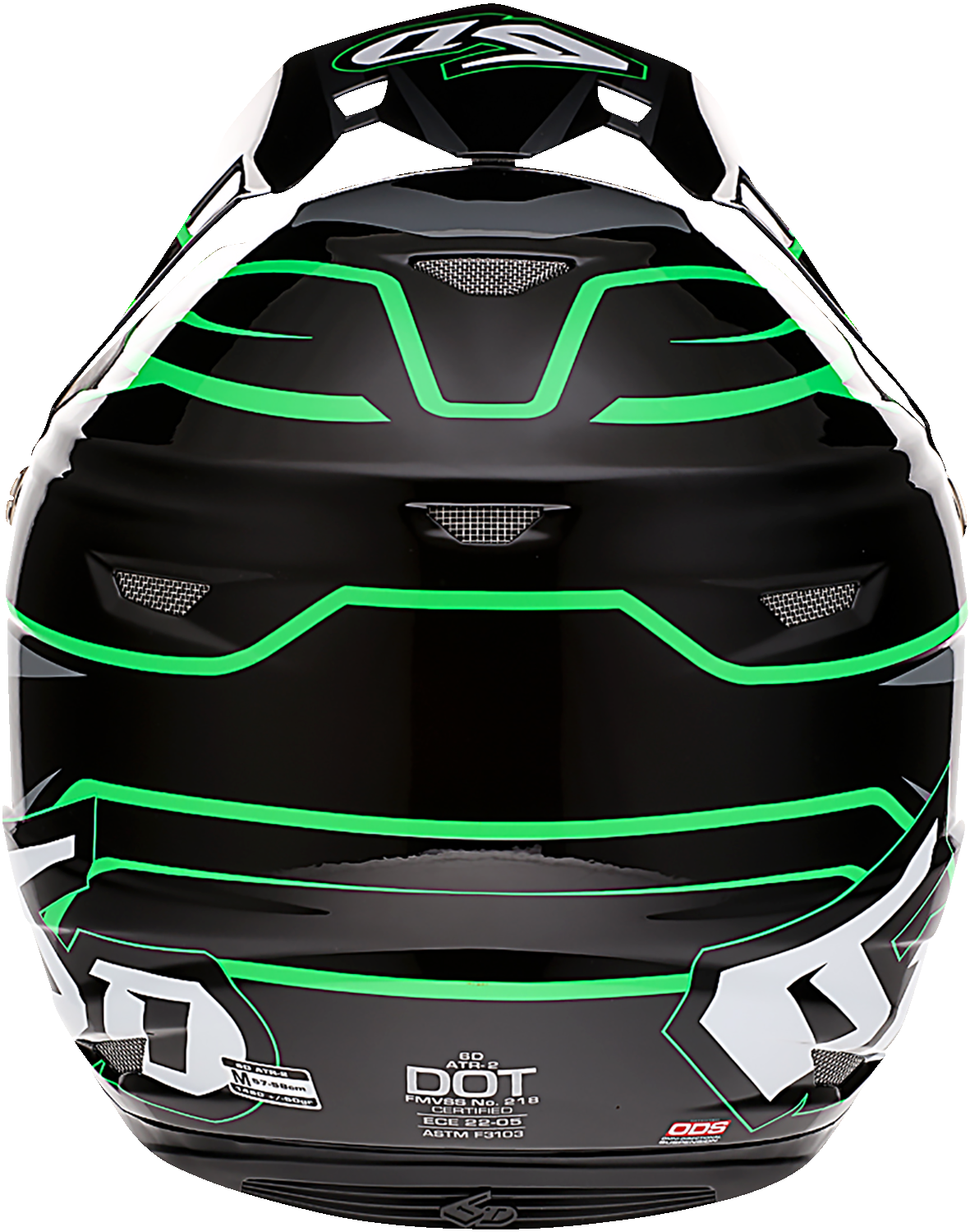 6D ATR-2 Helmet - Phase - Black/Green - XL 12-2848