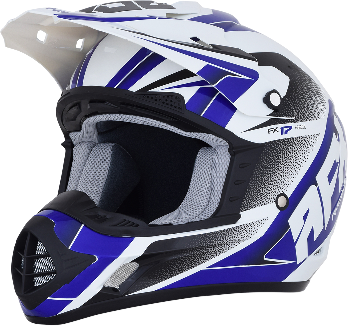 AFX FX-17 Helmet - Force - Pearl White/Blue - XL 0110-5241