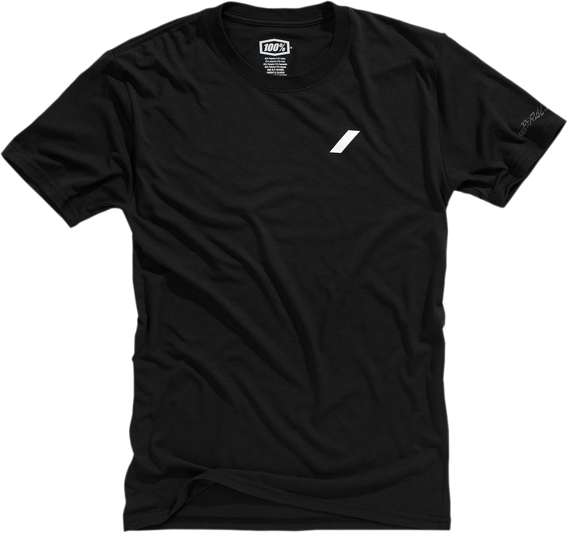 100% Tech Helm T-Shirt - Black - Small 35017-001-10