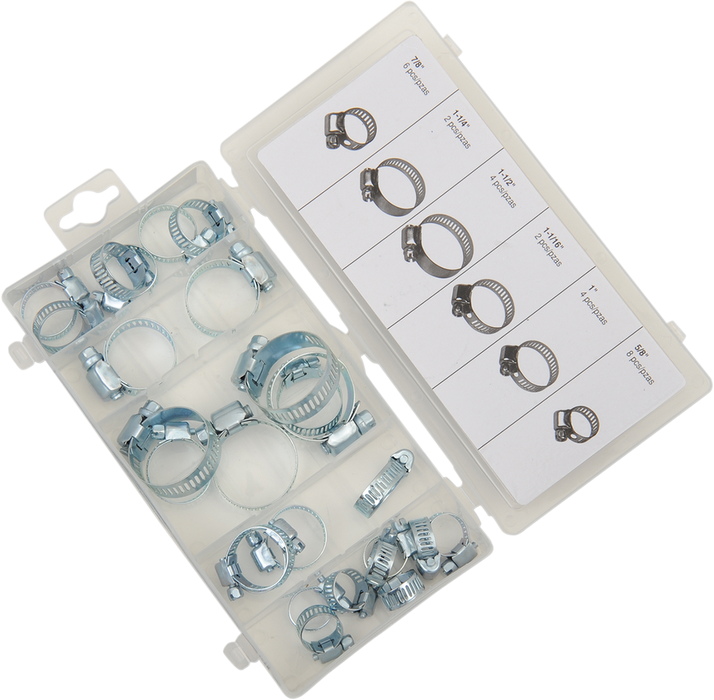 PERFORMANCE TOOL Hose Clamps - Assortment - 26-Piece W5348