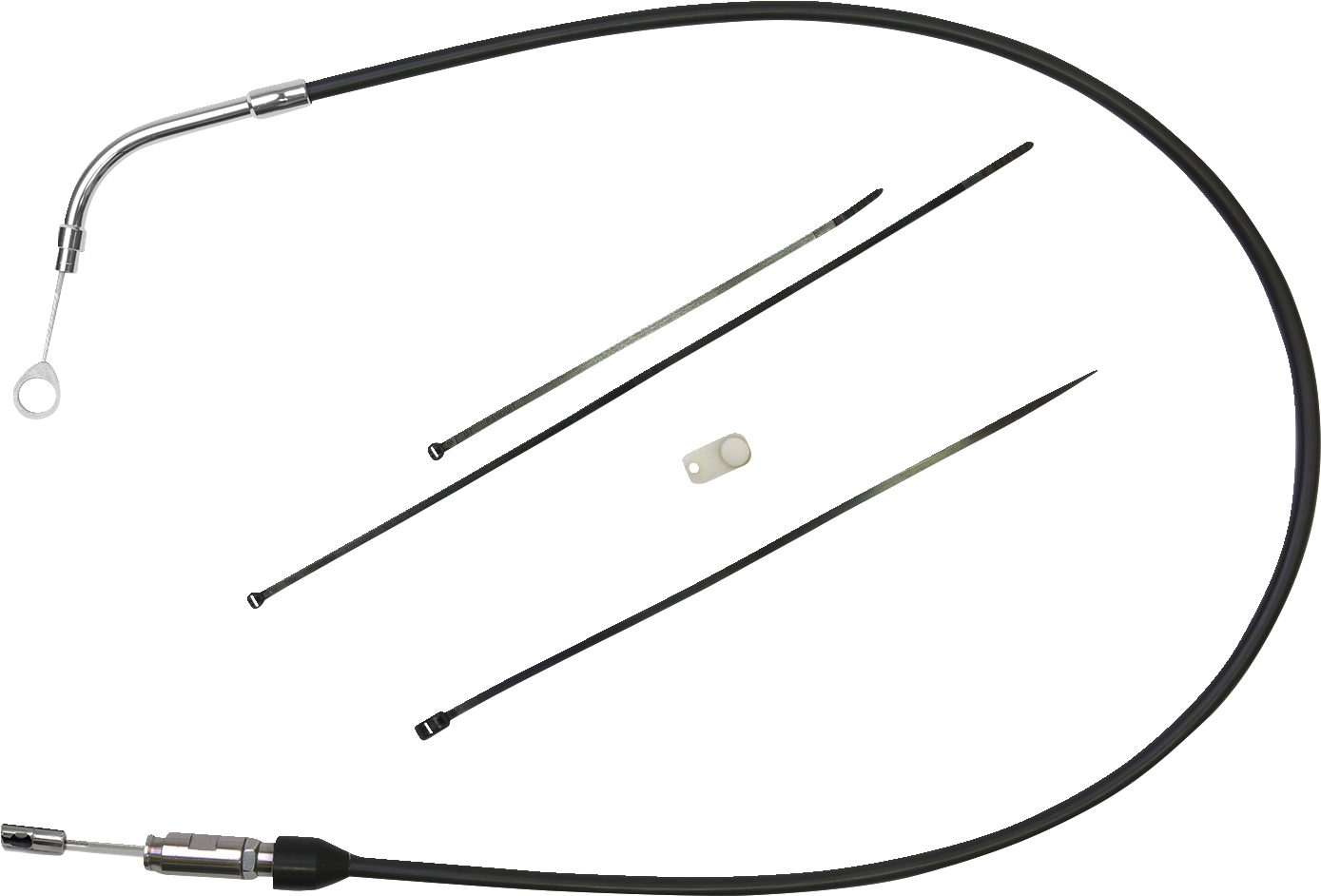 DRAG SPECIALTIES Clutch Cable - Upper - 41" - Black/Chrome 4323502HE
