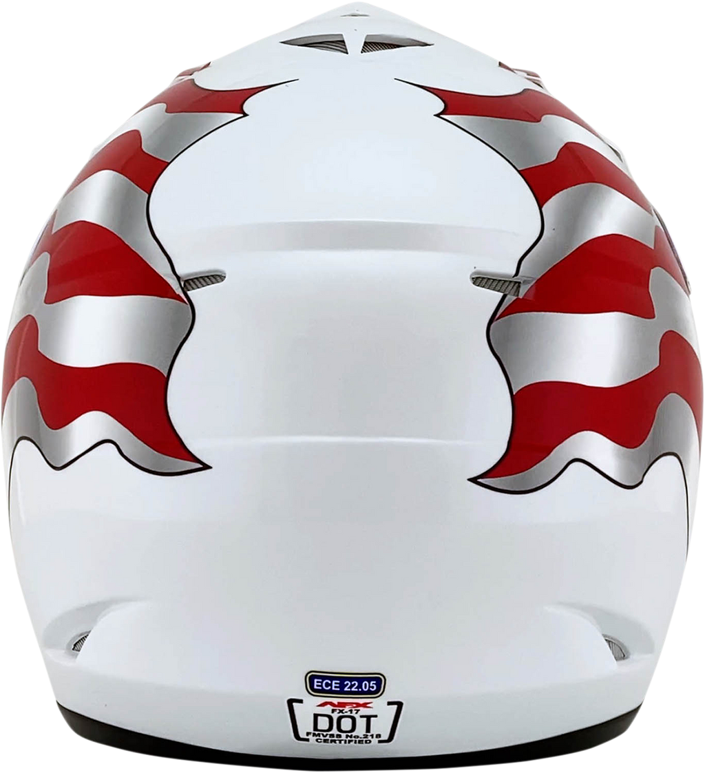 AFX FX-17 Helmet - Flag - White - Large 0110-2377