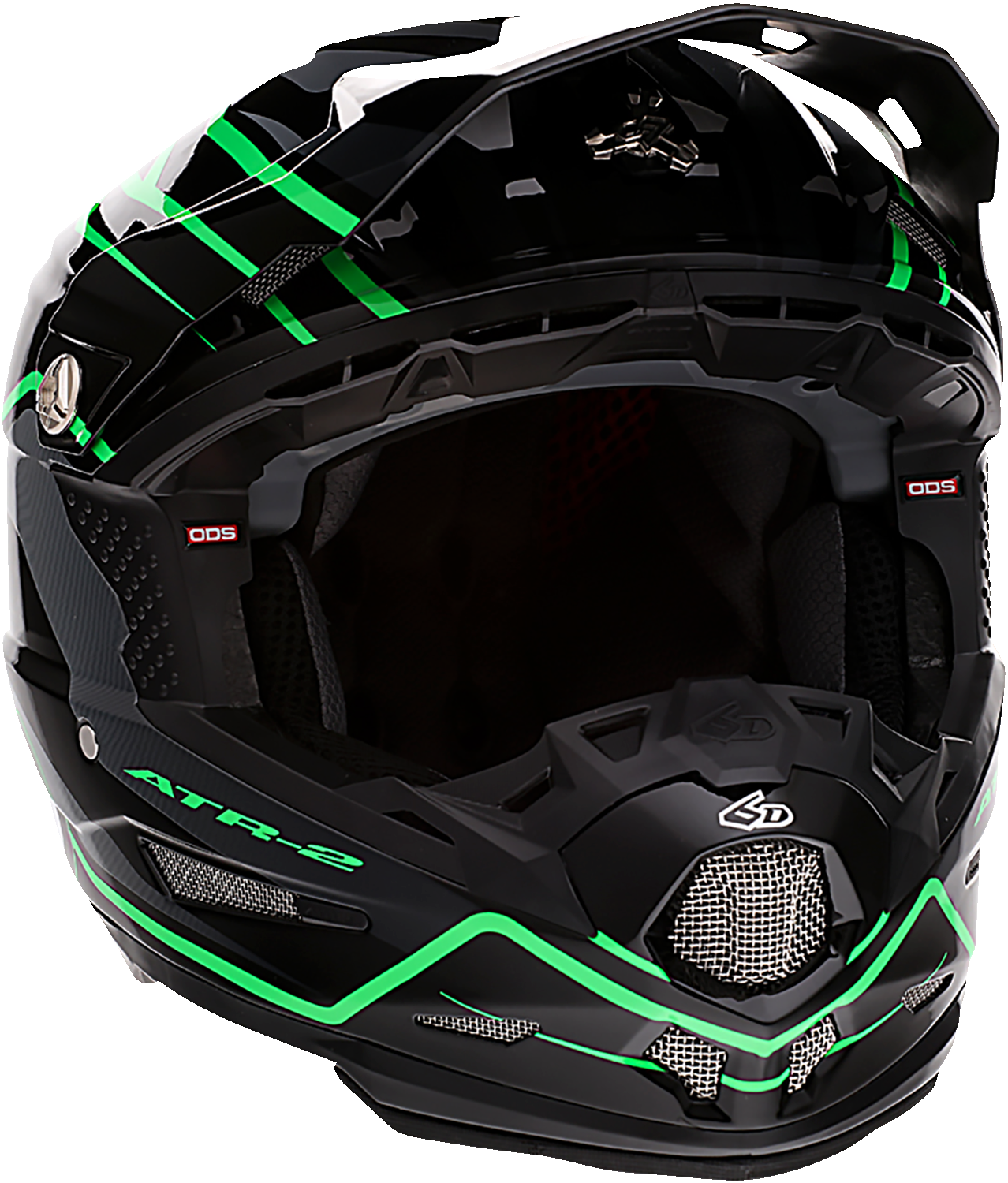 6D ATR-2 Helmet - Phase - Black/Green - XS 12-2844