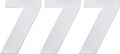 MOOSE RACING Race Number 7 - White - 6" 80107
