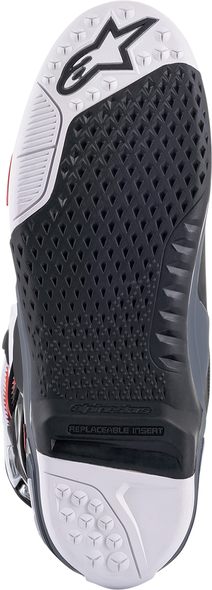 ALPINESTARS Tech 10 Supervented Boots Black/White/Mid Grey/Red Sz 09 2010520-1213-9