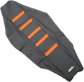 MOOSE RACING Ribbed Seat Cover - Black Cover/Orange Ribs - KTM KTM25015