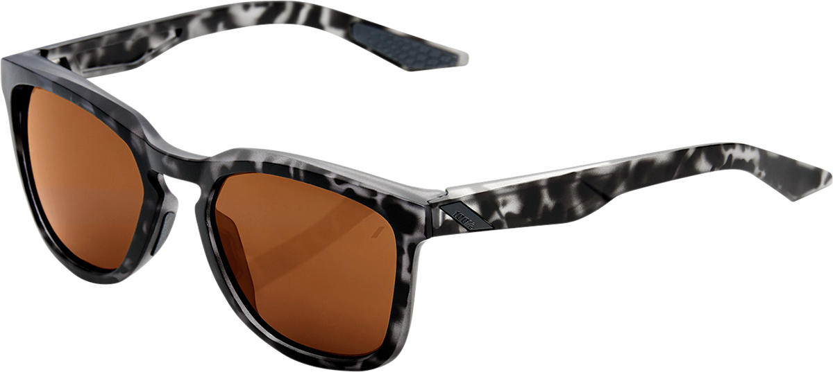 100% Hudson Sunglasses - Black Havana - Bronze 61028-259-73