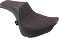 DRAG SPECIALTIES Predator III Seat - Double Diamond - Red Stitched - FXFB/S '18-'22 FIT FLSTN W/O LUGG RACK 0802-1074