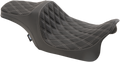 DRAG SPECIALTIES Predator III Seat - Double Diamond - Silver Stitched - FL '08-'22 0801-1115