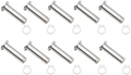 DRAG SPECIALTIES Pivot Pins - Lever - 10 Pack - Chrome CLUTCH&BRAKE ON 21 MODELS 74114