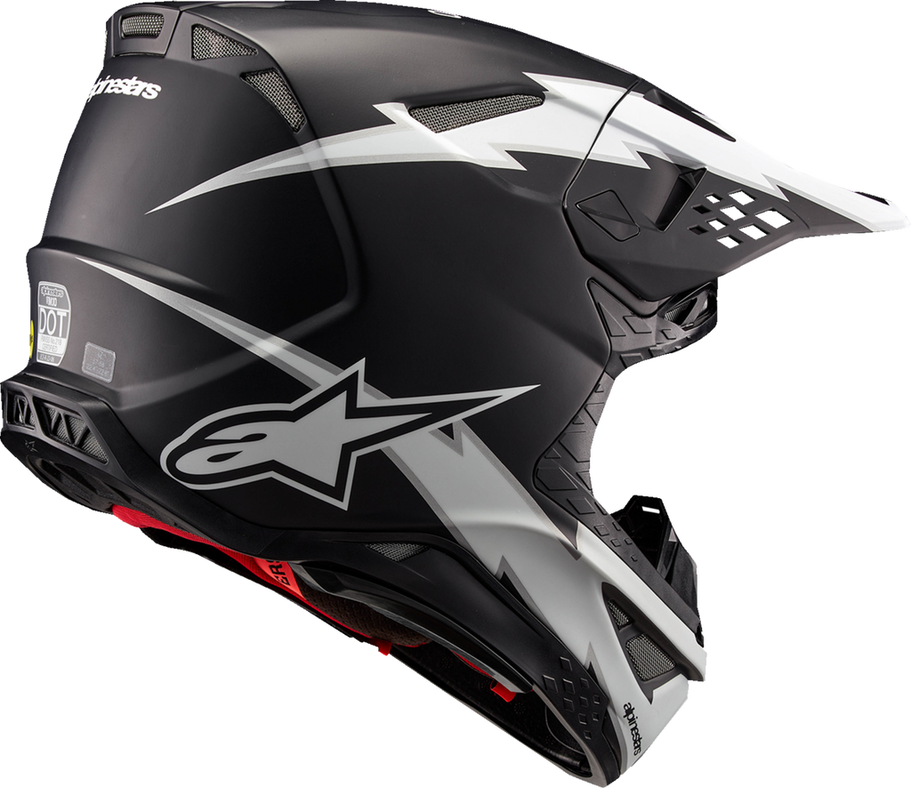 ALPINESTARS Supertech M10 Helmet - Ampress - MIPS® - Matte Black/White - 2XL 8300823-1121-2X
