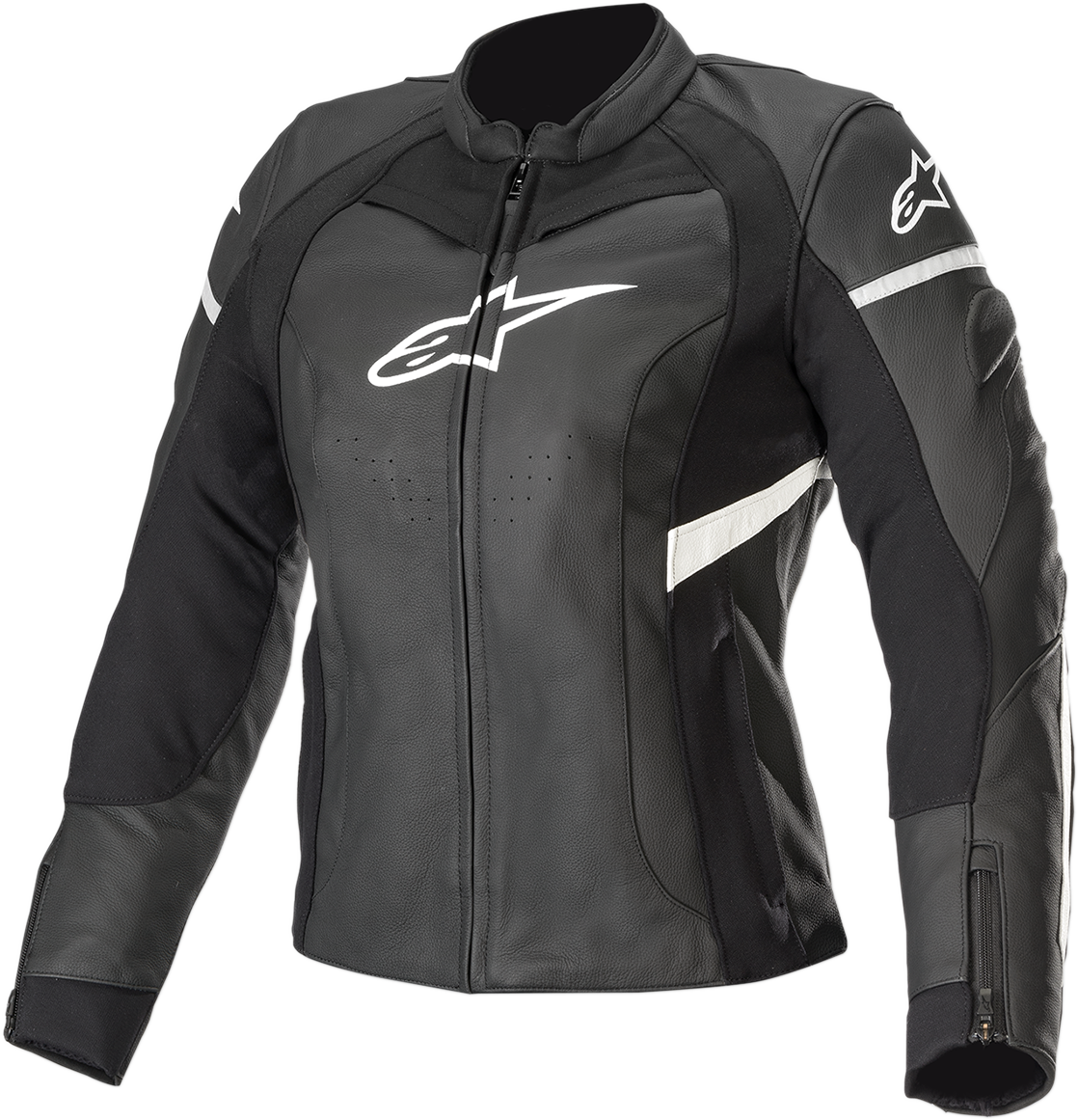 ALPINESTARS Stella Kira Leather Jacket - Black/White - US 4 / EU 40 3112019-12-40
