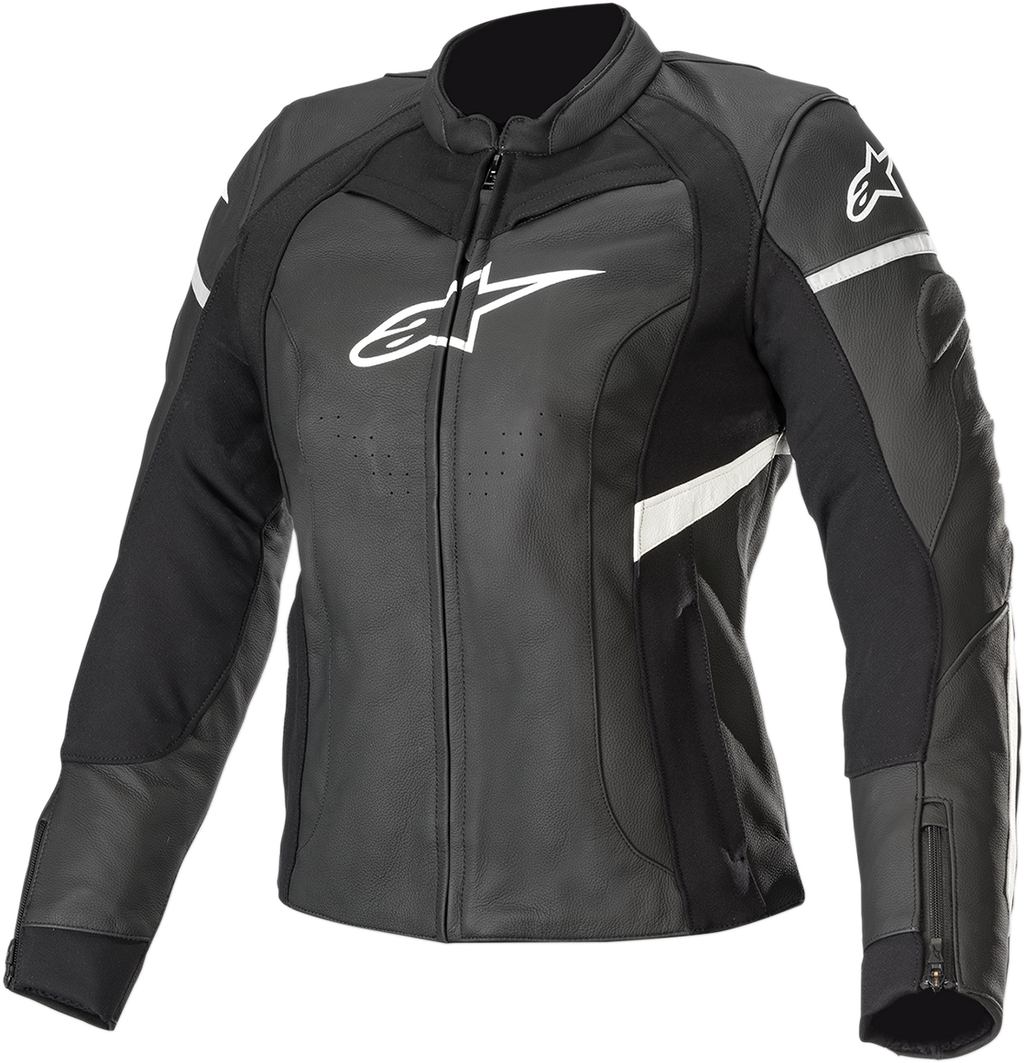 ALPINESTARS Stella Kira Leather Jacket - Black/White - US 10 / EU 46 3112019-12-46