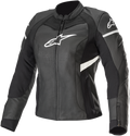 ALPINESTARS Stella Kira Leather Jacket - Black/White - US 10 / EU 46 3112019-12-46