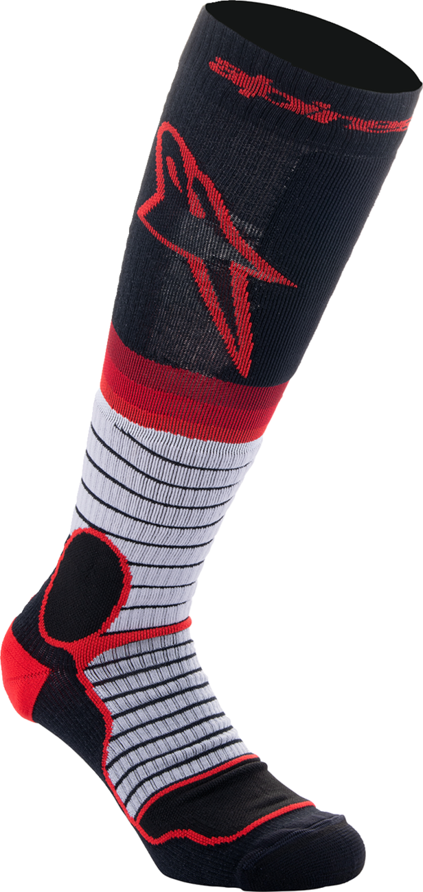 ALPINESTARS MX Pro Socks - Black/Red/Gray - Medium 4701524-1215-M