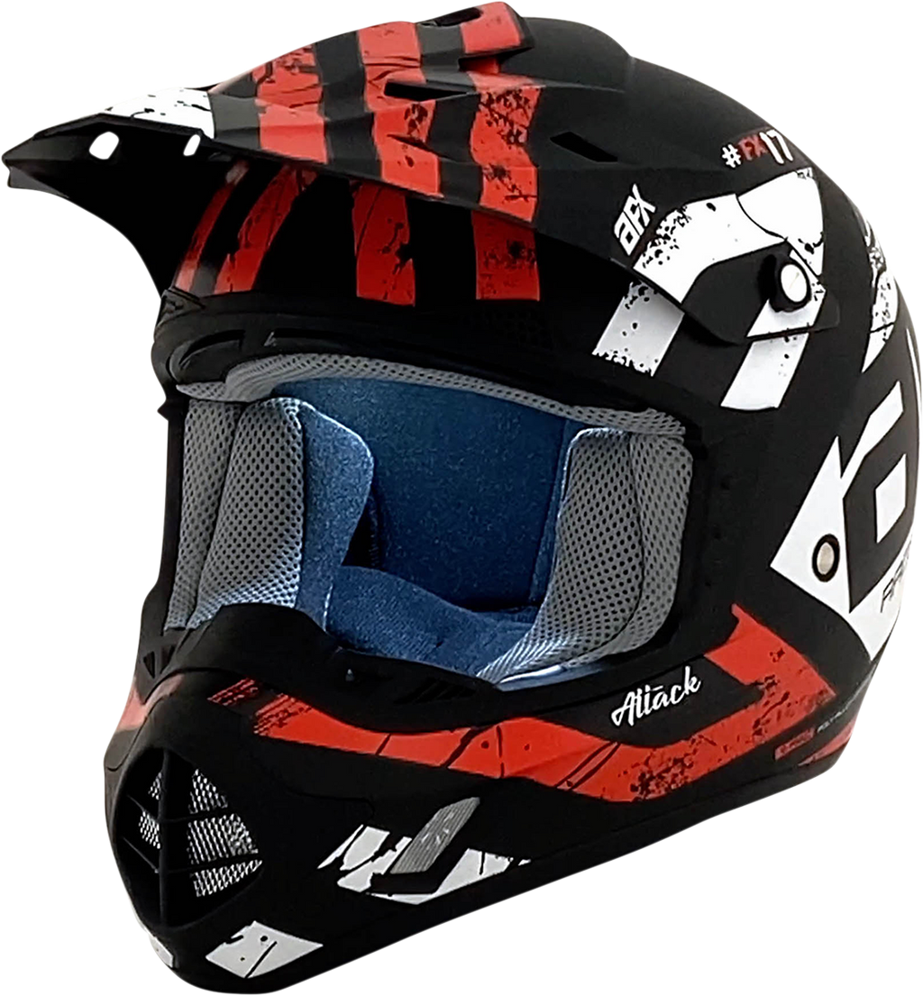 AFX FX-17Y Helmet - Attack - Matte Black/Red - Medium 0111-1403
