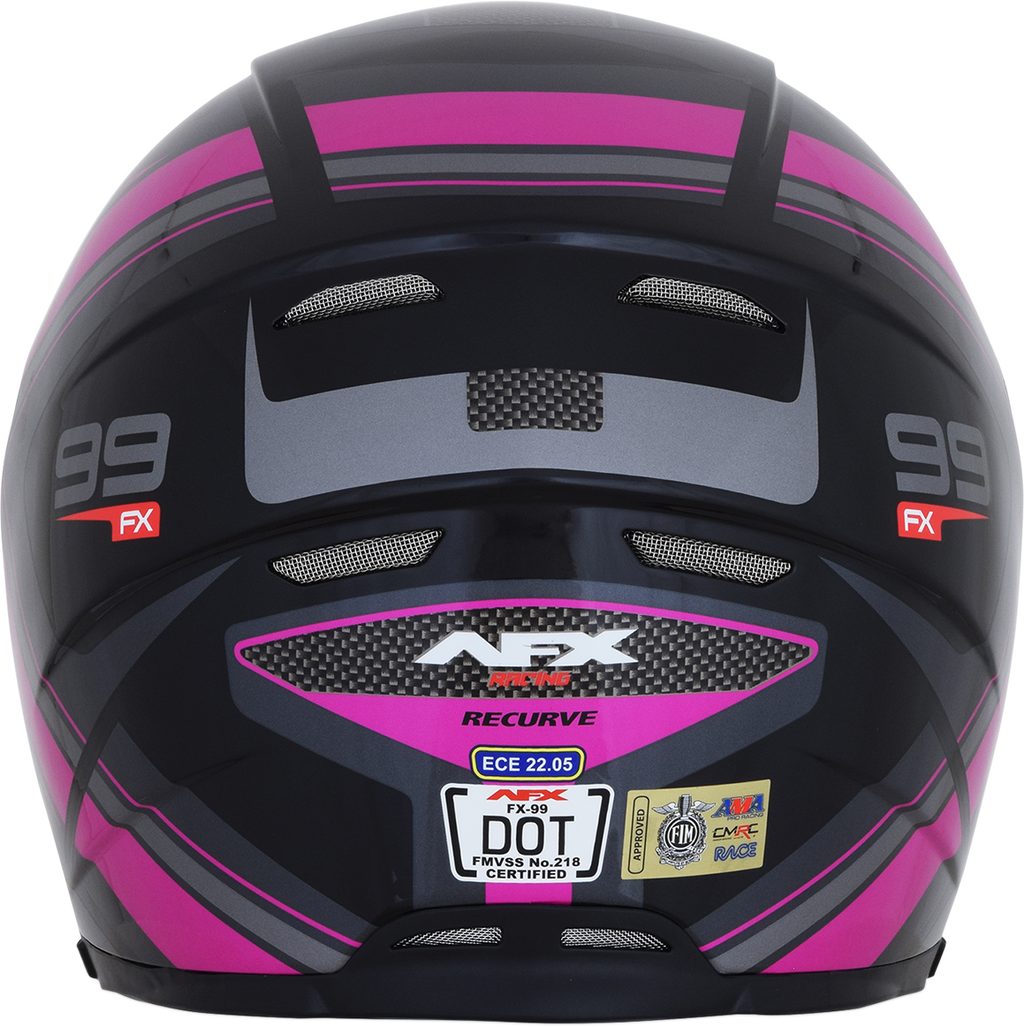 AFX FX-99 Helmet - Recurve - Black/Fuchsia - XL 0101-11105
