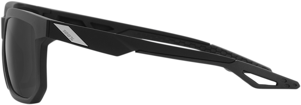 100% Centric Sunglasses - Matte Black - Smoke 61027-019-57