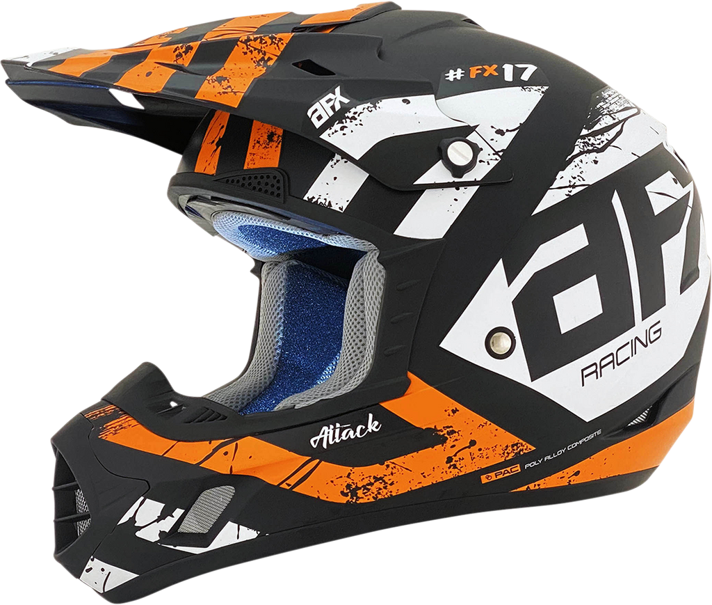 AFX FX-17 Helmet - Attack - Matte Black/Orange - 4XL 0110-7642