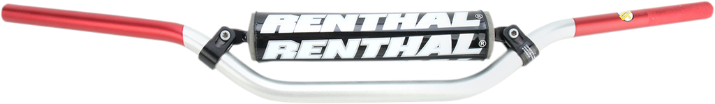 RENTHAL Handlebar - 7/8" - 966 - Reed/Windham - Silver/Red 96605SR01185