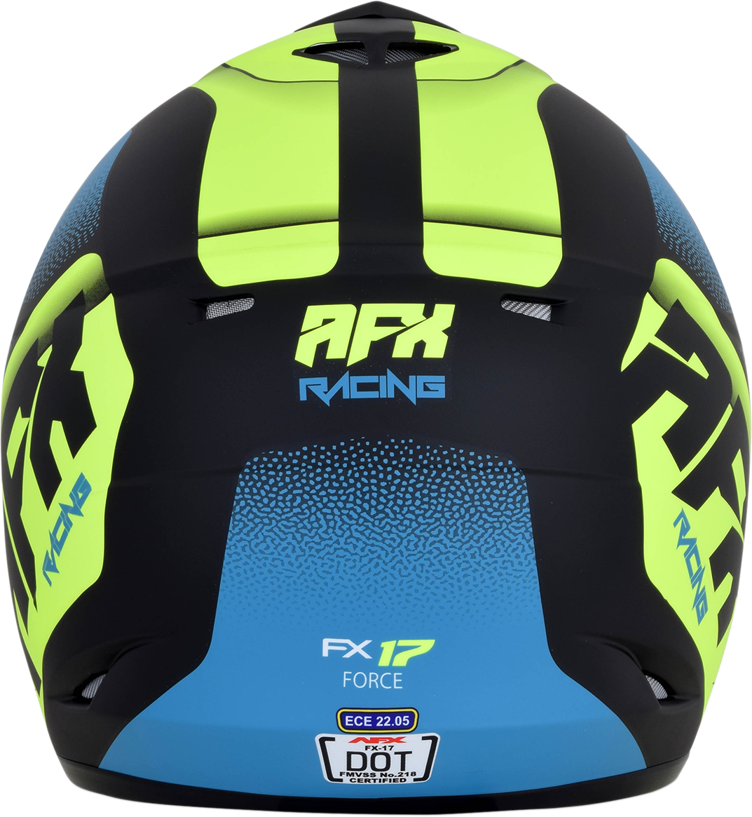 AFX FX-17 Helmet - Force - Matte Black/Green/Blue - XL 0110-5217