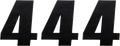 MOOSE RACING Race Number 4 - Black - 4.5" 80014