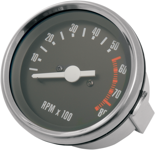 DRAG SPECIALTIES OE Style Tachometer - Stainless Steel Bezel - 2.75" Diameter 21-0901-BX-LB1