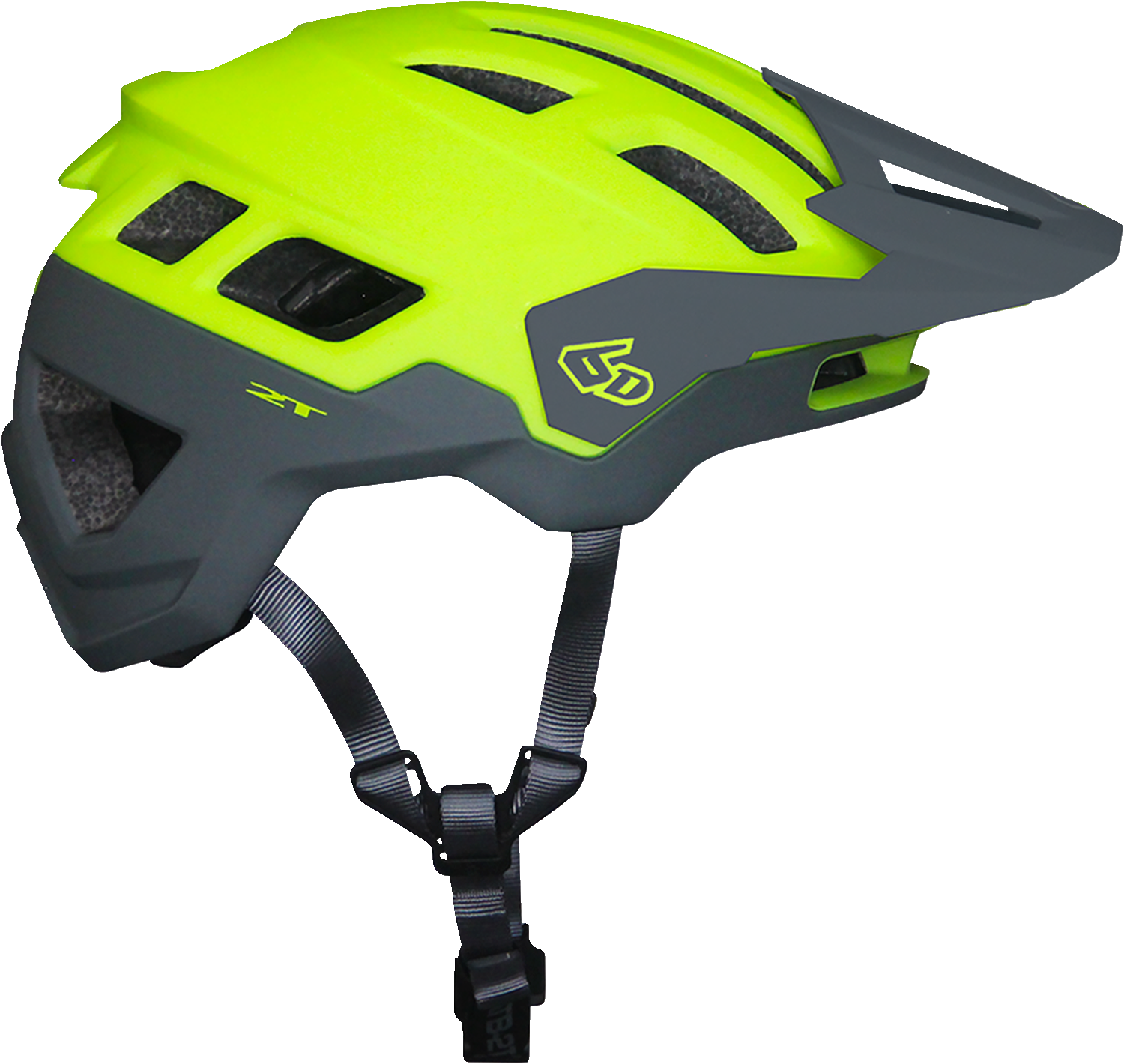 6D ATB-2T Helmet - Ascent - Neon Yellow/Gray Matte - XS/S 23-0044