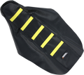 MOOSE RACING Ribbed Seat Cover - Black Cover/Yellow Ribs - Suzuki RM8502-331RT