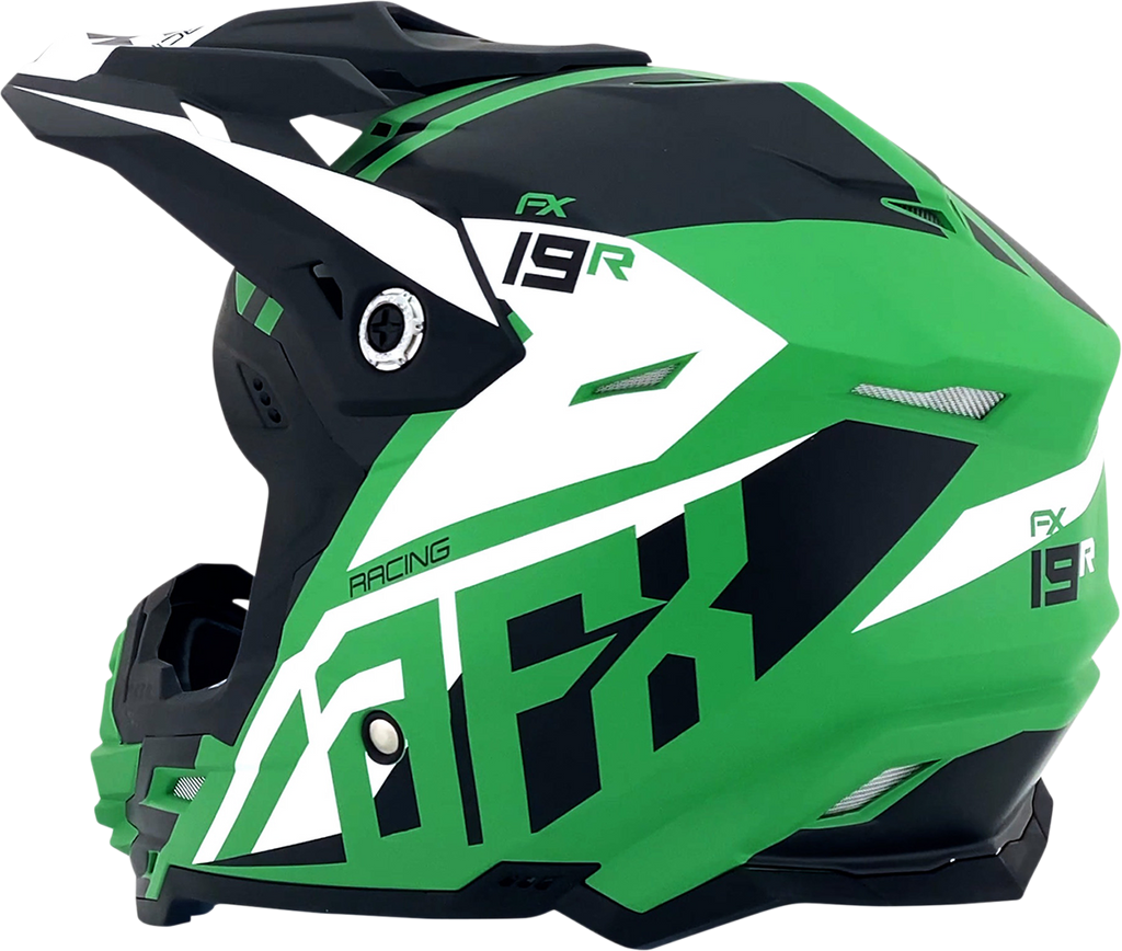 AFX FX-19R Helmet - Racing - Matte Green - Medium 0110-7079