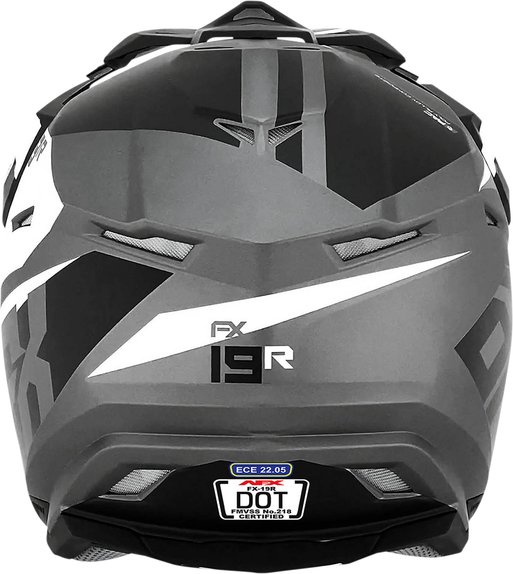 AFX FX-19R Helmet - Racing - Frost Gray - XL 0110-7076
