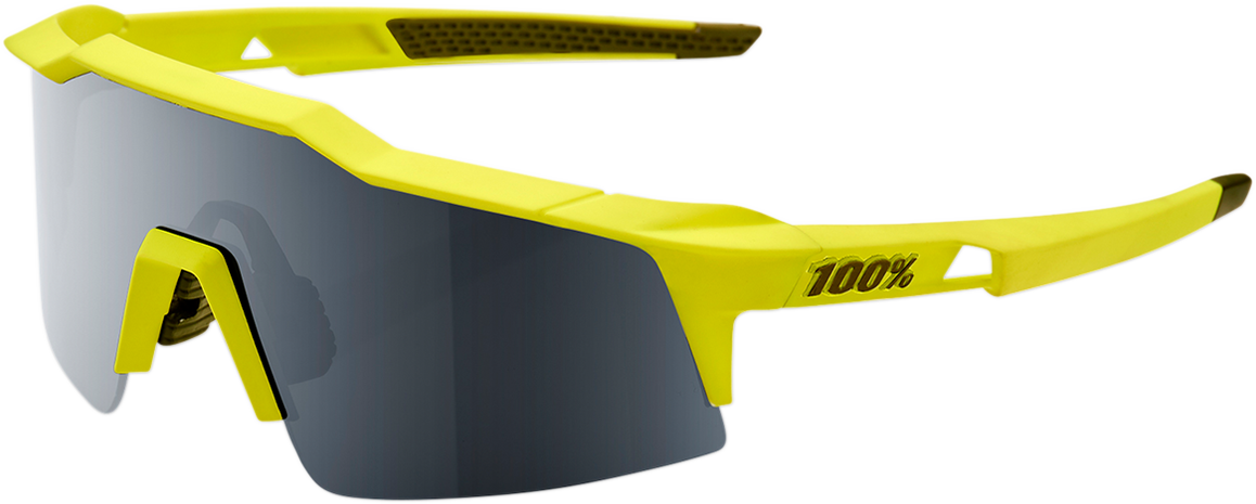 100% Speedcraft SL Sunglasses - Yellow - Black Mirror 61002-004-61