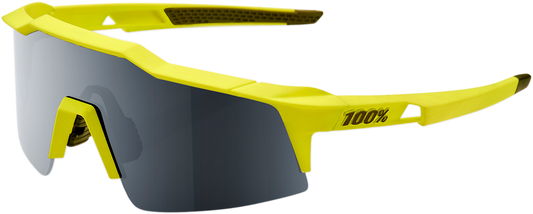 100% Speedcraft SL Sunglasses - Yellow - Black Mirror 61002-004-61