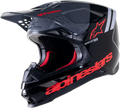 ALPINESTARS Supertech M8 Helmet - Radium 2 - MIPS® - Gloss Black/Neon Red - Small 8301523-1397-SM