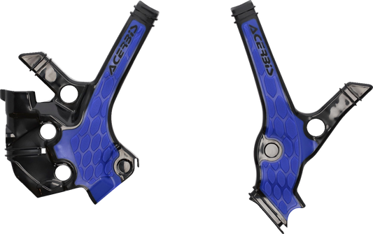 ACERBIS X-Grip Frame Guards - Black/Blue 2976221004