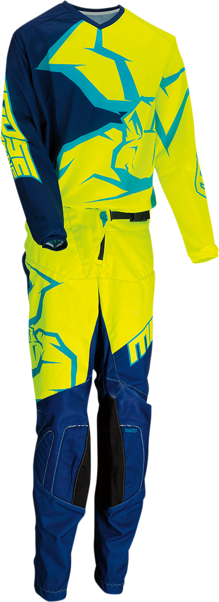 MOOSE RACING Youth Qualifier Pants - Navy/Yellow/Teal - 18 2903-1971