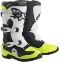 ALPINESTARS Tech 3S Boots - Black/White/Fluorescent Yellow - US 3 2014018-125-3