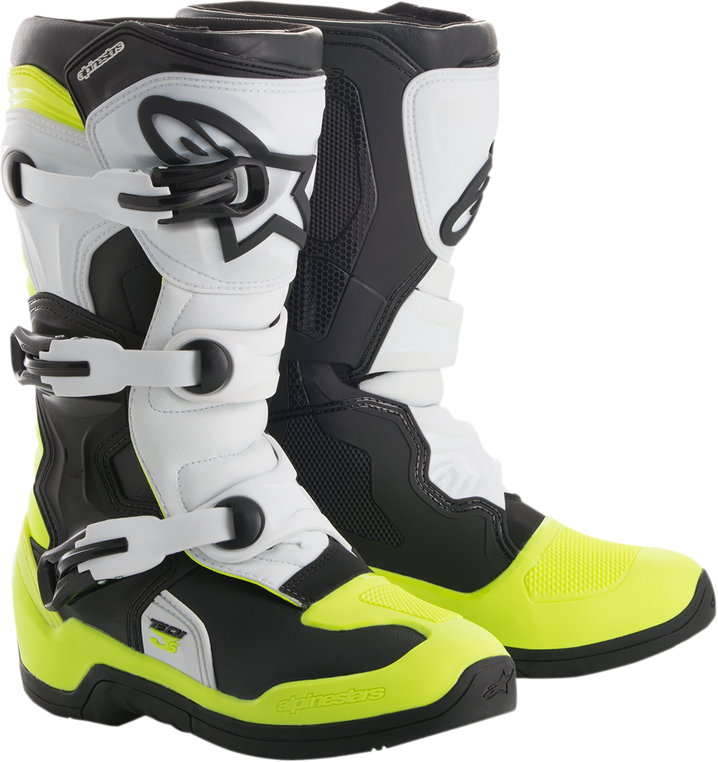 ALPINESTARS Tech 3S Boots - Black/White/Fluorescent Yellow - US 7 2014018-125-7