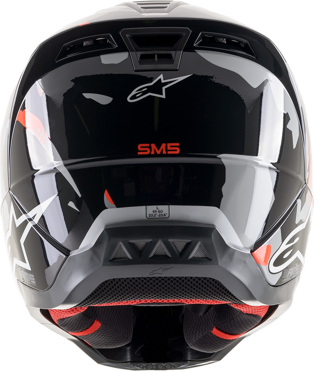 ALPINESTARS SM5 Helmet - Rover - Gray/Red - 2XL 8303921-1392-2X