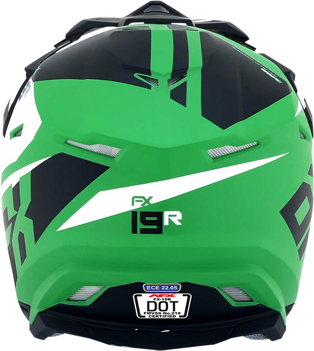 AFX FX-19R Helmet - Racing - Matte Green - Large 0110-7080