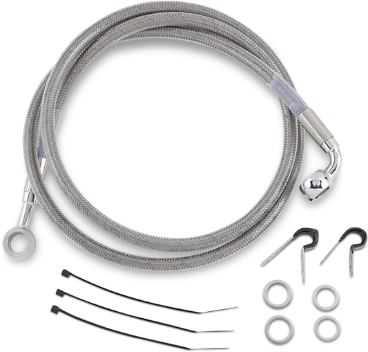 DRAG SPECIALTIES Brake Line - Front - Stainless Steel 640214